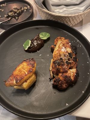 Sous vide charred cauliflower with grilled pineapple  at Sueño in Dayton