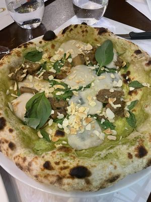 One of the vegan pizzas  at Organic Pizza & Food in Milan