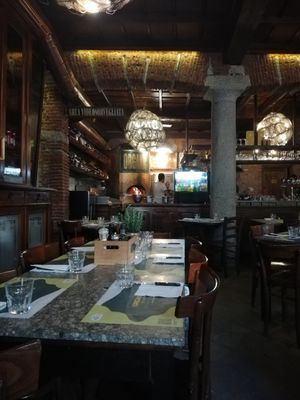 Blick auf den Steinofen at Organic Pizza & Food in Milan