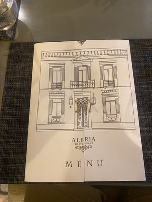 Menú  at Aleria Restaurant in Athens