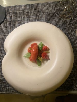Tomato dish  at Aleria Restaurant in Athens