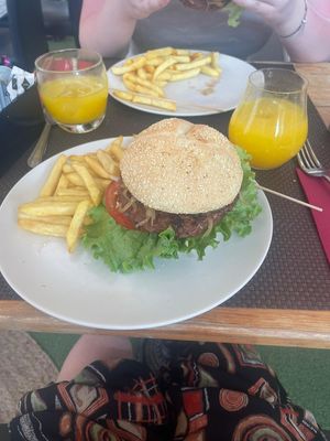 Vegan gourmet burger without vegan mayo  at Beat in Tenerife