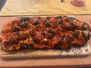 Vegan pizza  at Beat in Tenerife