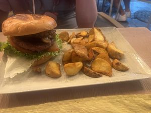 Vegan gourmet burger   at Beat in Tenerife