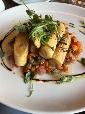 Vegan pan-fried 'lobster’  at The Ancient Mariner in Lynmouth