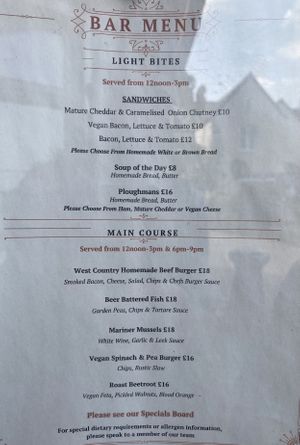 Tasty pea & spinach burger 💚   at The Ancient Mariner in Lynmouth