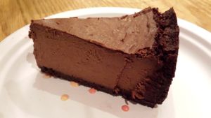 chocolate cheesecake at Wildflower Vegan Café in Millville