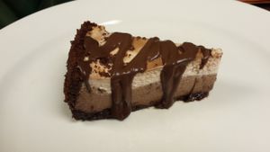 chocolate vanilla cheesecake at Wildflower Vegan Café in Millville