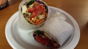 tofu wrap at Wildflower Vegan Café in Millville