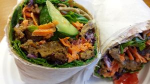 seitan wrap at Wildflower Vegan Café in Millville