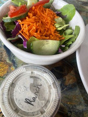 Salad with homemade ranch that was amazing   at Wildflower Vegan Café in Millville