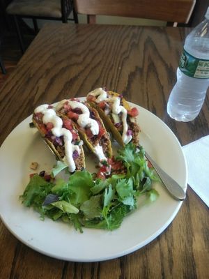 Delicious tacos  at Wildflower Vegan Café in Millville