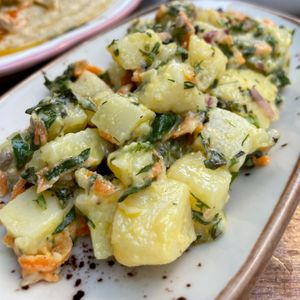 Potato Salad with Mustard and Fresh Herbs
Dijon mustard, carrot, red onion, tarragon, green onion and fresh herbs (Vegan)  at Nevale Mutfak in Istanbul