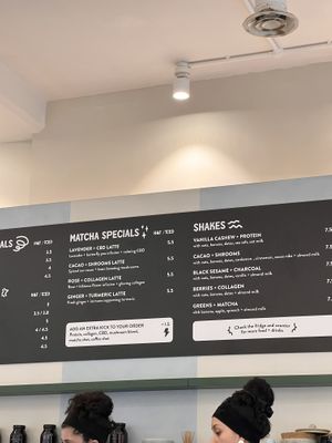 Part of the menu  at Jenki in East London