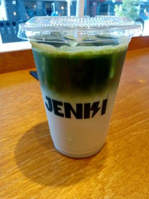 Vanilla and sea salt matcha at Jenki in East London