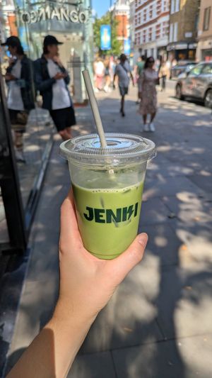 Vanilla sea salt with oat milk at Jenki in East London