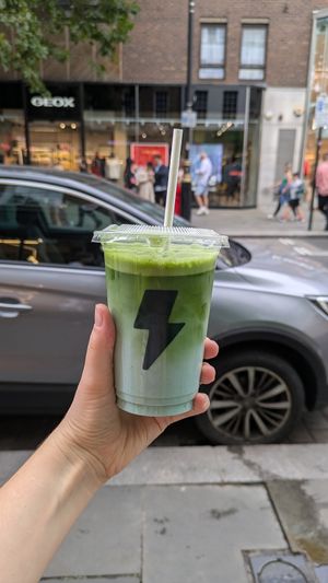 Lavender CBD with oat milk at Jenki in East London