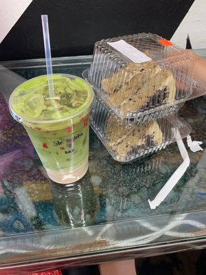 STRAW MATCHA OMGGGG taste like lucky charms marshmallows   at Steep Tea Company in Phoenix