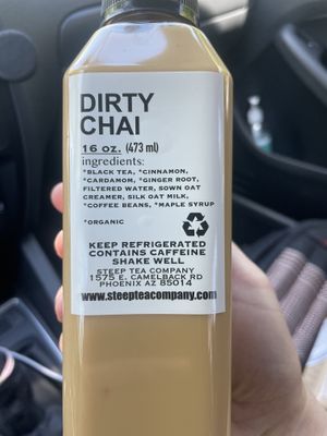 Dirty chai to-go    at Steep Tea Company in Phoenix