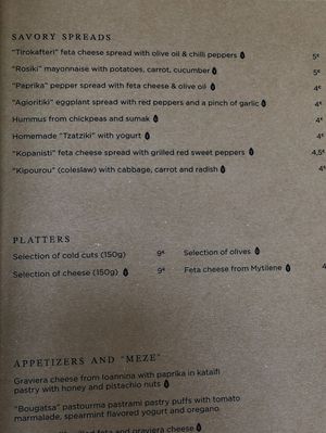 Menu  at Ergon Agora in Thessaloniki