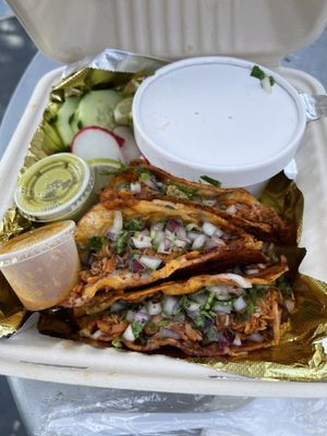 Birria quesatacos at Calaveritas in Atlanta