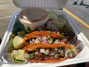 Unbelievable tacos!!  at Calaveritas in Atlanta