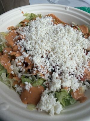 Bowl with mushroom carnitass  at Calaveritas in Atlanta