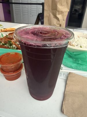 Hibiscus água fresca  at Calaveritas in Atlanta