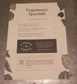 Veganuary Specials 2023 #Veganuary at The Botanist in Salford