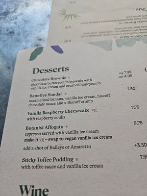 Menu June 24 at The Botanist in Salford