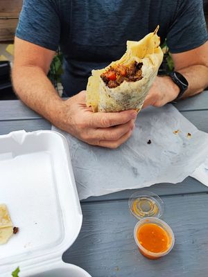 Vegan carne asada burrito at Liticker's in San Diego