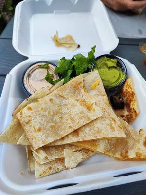 Vegan quesadilla at Liticker's in San Diego