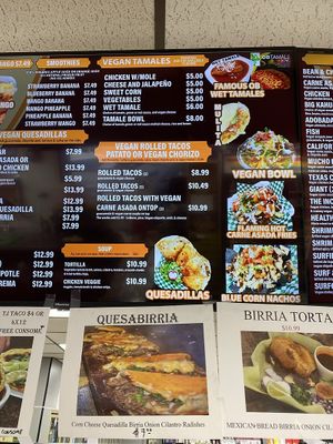 Menu tamales, soups  at Liticker's in San Diego