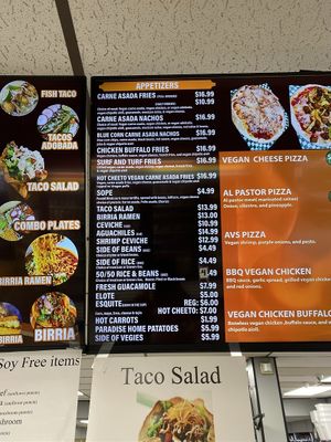 Menu appetizers   at Liticker's in San Diego