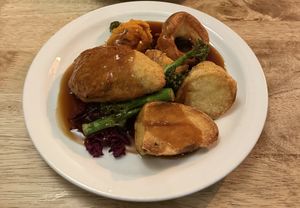 Panko chicken Sunday roast  at The Chorlton Tap in Manchester