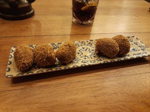 Croquettas with spinach at Hotel & Restaurant Marina Palamós in Palamos