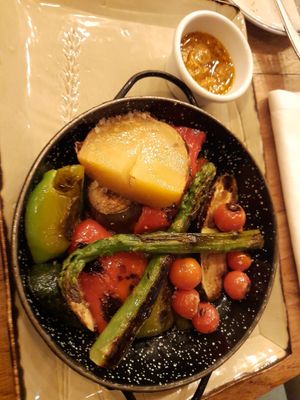 Grilled vegetables at Hotel & Restaurant Marina Palamós in Palamos