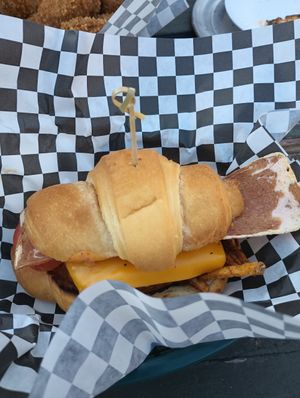 Breakfast sando at Cozo Grill in Portland