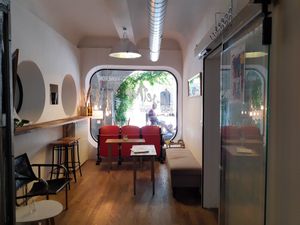 Window seats at Vigneron Weinbistro in Bern