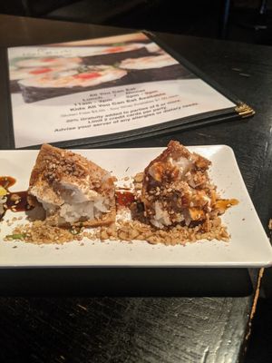 Kumo nigiri with inari, pecans, tofu and teriyaki at Kei Sushi in Reno