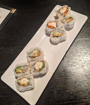 Zen roll (tofu, carrot, avocado, sesame seeds) at Kei Sushi in Reno