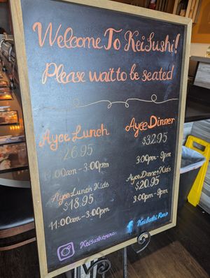 All You Can Eat Sushi Prices at Kei Sushi in Reno