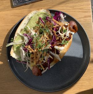 Don’t remember what this was. But it was awesome!!! at Good Dogs Plant Foods in Vancouver