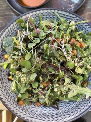 Caesar with nori and chickpeas   at Good Dogs Plant Foods in Vancouver