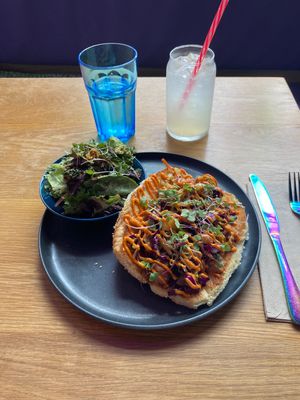 Kimchi dog. Was amazing    at Good Dogs Plant Foods in Vancouver