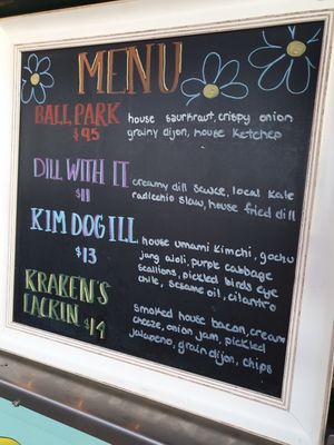 Pop up me u at Good Dogs Plant Foods in Vancouver