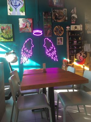 Cute decor at Good Dogs Plant Foods in Vancouver