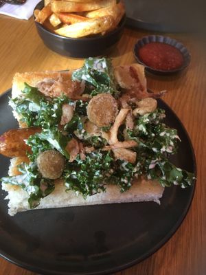 Dill dog with kale at Good Dogs Plant Foods in Vancouver