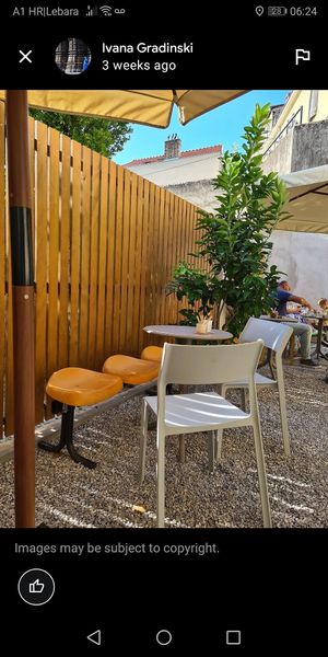 Garden area at Kava2 in Split