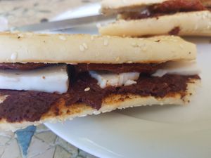 Feta cheese sandwich at Victoria Cafe & Boutique in Ntamouchari